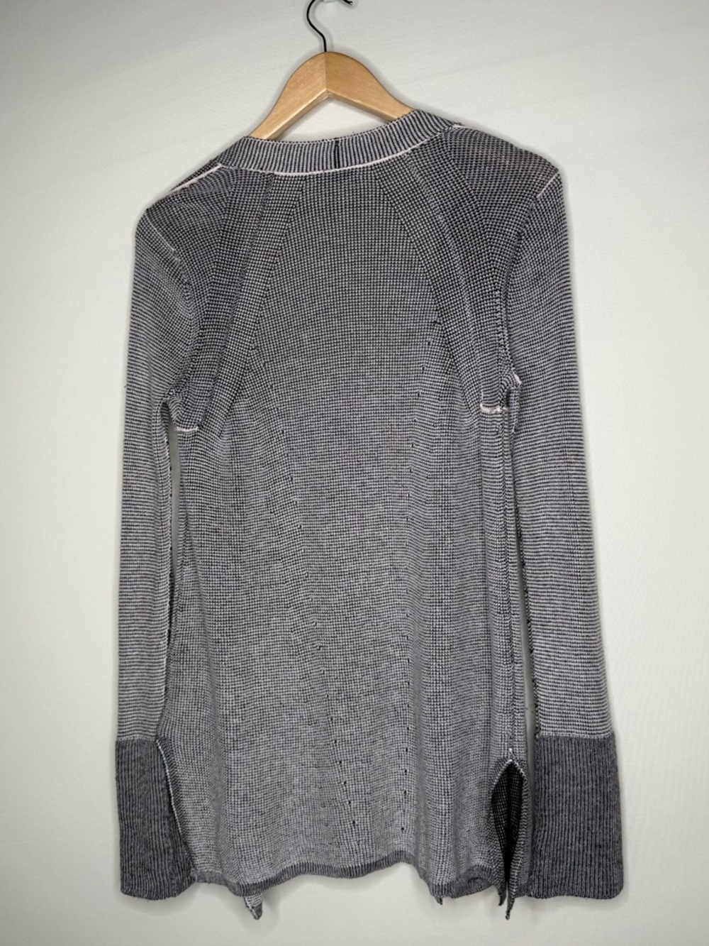 ATM Anthony Thomas Melillo Black & White Open-Front Knit Cardigan XS - Picture 4 of 4